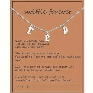 💛silver Reputation Album Music Necklace taylor swift Merch era Jewelry With Box